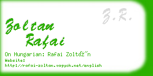 zoltan rafai business card